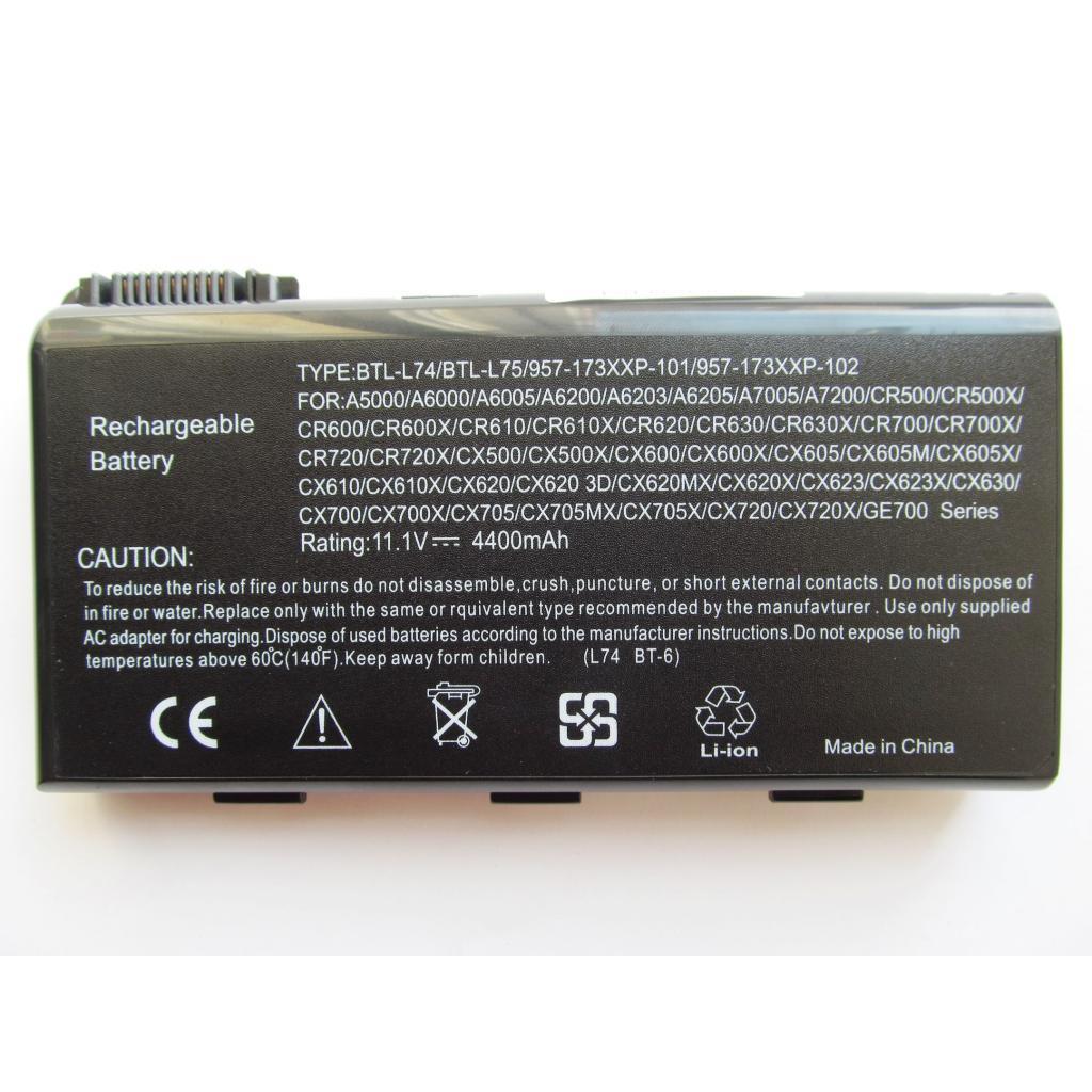 Аккумулятор для ноутбука MSI BTY-L74, 4400mAh, 6cell, 11.1V, Li-ion AlSoft (A47394)