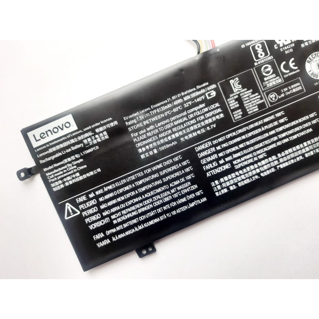 Аккумулятор для ноутбука Lenovo IdeaPad 710S-13 L15M6PC0, 6135mAh (46Wh), 4cell, 7.5V, Li-io (A47606) - 2 Аккумулятор для ноутбука Lenovo IdeaPad 710S-13 L15M6PC0, 6135mAh (46Wh), 4cell, 7.5V, Li-io (A47606) - 2