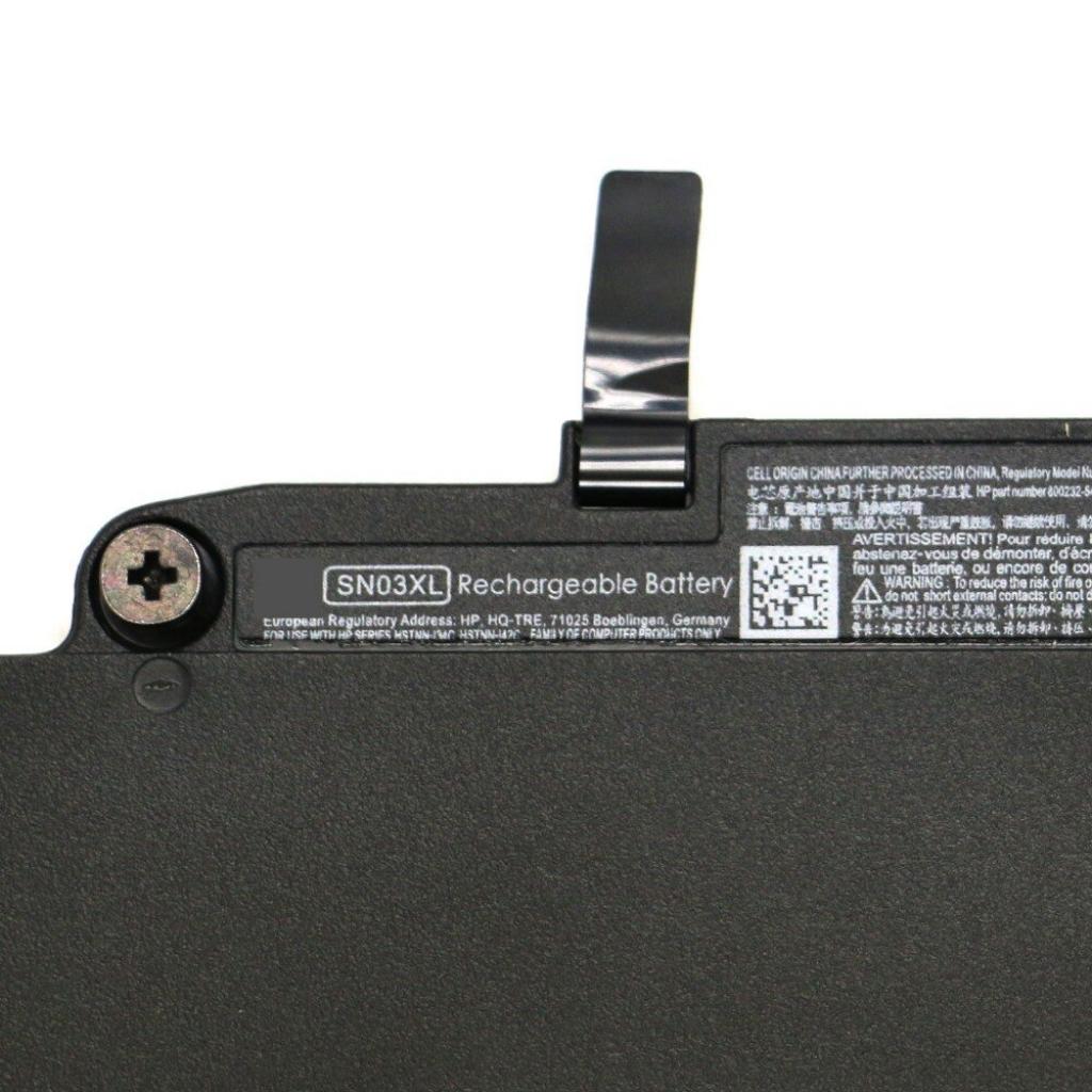 Аккумулятор для ноутбука HP EliteBook 820 G3 SN03XL, 44Wh (3910mAh), 3cell, 11.4V, Li-Po (A47525) - 2