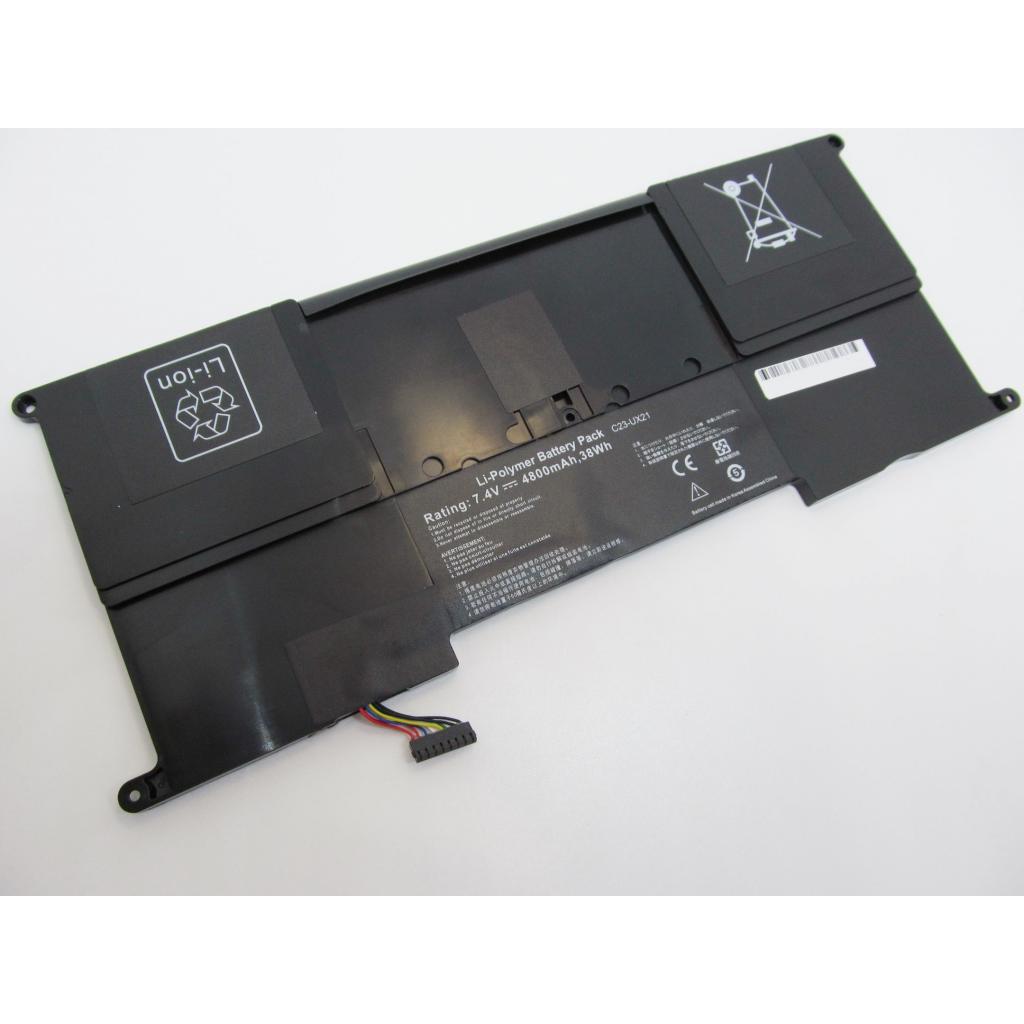 Аккумулятор для ноутбука Asus ZenBook UX21A C23-UX21, 4800mAh, 6cell, 7.4V, Li-Pol AlSoft (A47235) - 1