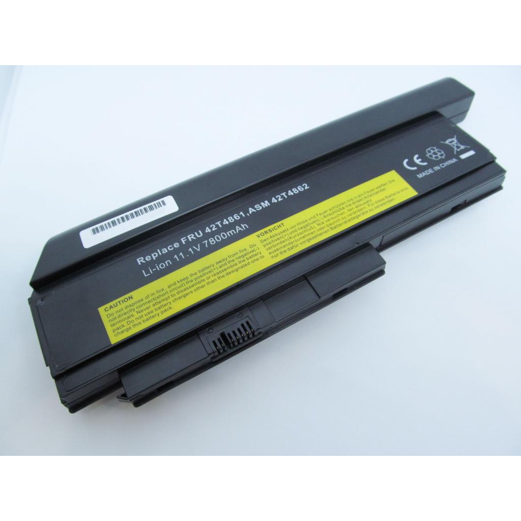 Аккумулятор для ноутбука Lenovo ThinkPad X230, 7800mAh, 9cell, 11.1V, Li-ion AlSoft (A47158) - 1