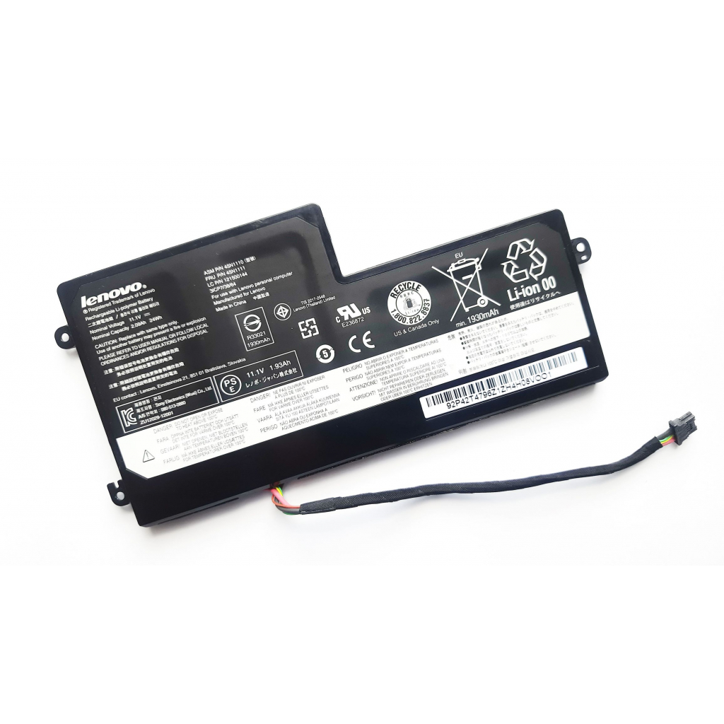 Аккумулятор для ноутбука Lenovo ThinkPad X240s, 24Wh (2090mAh), 3cell, 11.1V, Li-ion (A47658) - 1 Аккумулятор для ноутбука Lenovo ThinkPad X240s, 24Wh (2090mAh), 3cell, 11.1V, Li-ion (A47658) - 1