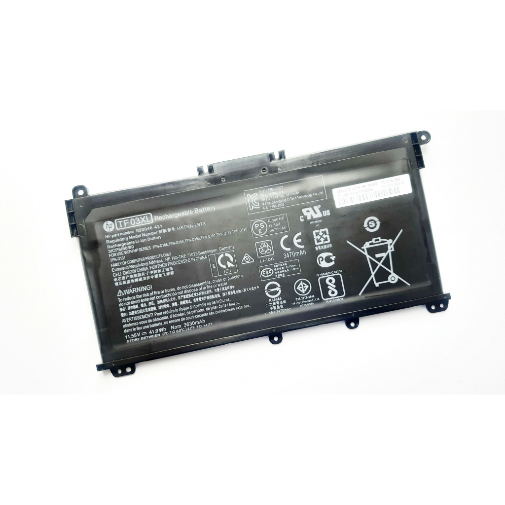 Аккумулятор для ноутбука HP Pavilion 15-cd TF03XL, 3630mAh (41.9Wh), 3cell, 11.55V, Li-P (A47660) - 1 Аккумулятор для ноутбука HP Pavilion 15-cd TF03XL, 3630mAh (41.9Wh), 3cell, 11.55V, Li-P (A47660) - 1
