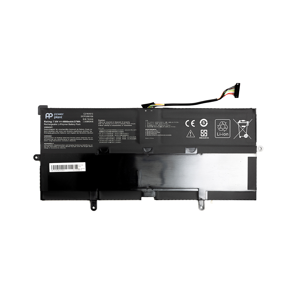 Аккумулятор для ноутбука ASUS Chromebook Flip C302 (C21N1613) 7.6V 4900mAh PowerPlant (NB431434) Аккумулятор для ноутбука ASUS Chromebook Flip C302 (C21N1613) 7.6V 4900mAh PowerPlant (NB431434)