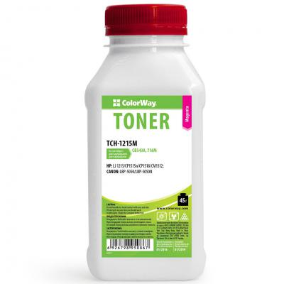Тонер HP CLJ CP1215/1515 Magenta 45g ColorWay (TCH-1215M) Тонер HP CLJ CP1215/1515 Magenta 45g ColorWay (TCH-1215M)