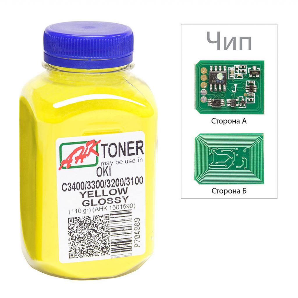 Тонер OKI C3400/3300, 110г Yellow+chip AHK (1502697) Тонер OKI C3400/3300, 110г Yellow+chip AHK (1502697)