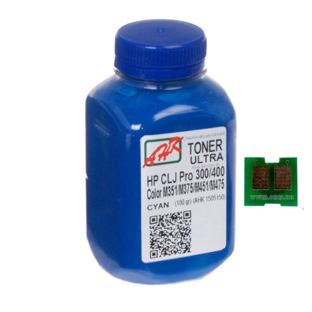 Тонер HP CLJ Pro 300/400/M475 100г Cyan +chip AHK (1505162) Тонер HP CLJ Pro 300/400/M475 100г Cyan +chip AHK (1505162)