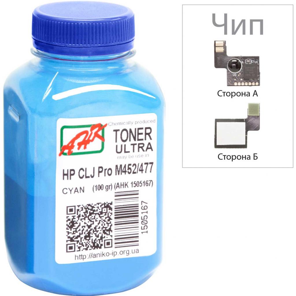 Тонер HP CLJ Pro M452/477 100г Cyan +chip AHK (1505171) Тонер HP CLJ Pro M452/477 100г Cyan +chip AHK (1505171)