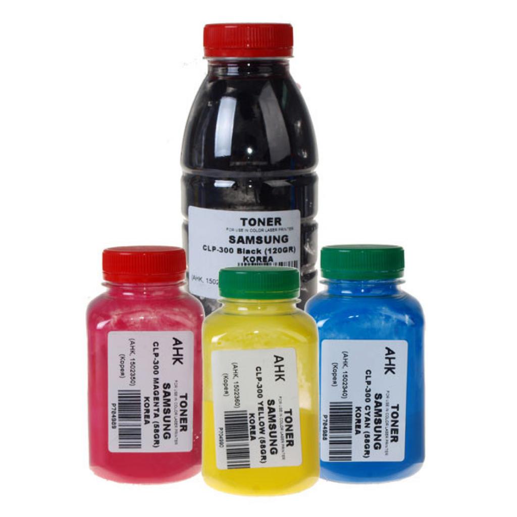 Тонер Samsung CLP-300/600, B/C/M/Y SET (Black 120г, Сolor 58г) AHK (1503340) Тонер Samsung CLP-300/600, B/C/M/Y SET (Black 120г, Сolor 58г) AHK (1503340)