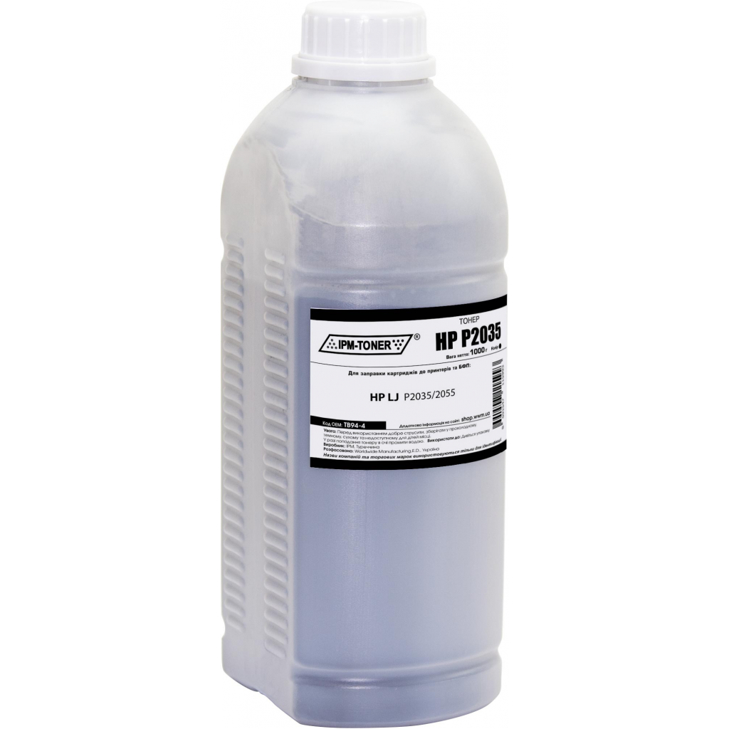 Тонер HP LJ P2035/2055, 1000г Black IPM (TB94-4) Тонер HP LJ P2035/2055, 1000г Black IPM (TB94-4)