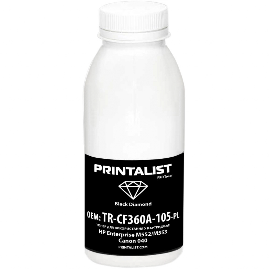 Тонер HP Enterprise M552/M553, Canon 040, 120г Black Printalist (TR-CF360A-105-PL)
