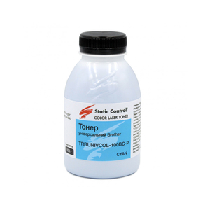 Тонер Brother 100г cyan, фасовка Static Control (TRBUNIVCOL-100BC-P)