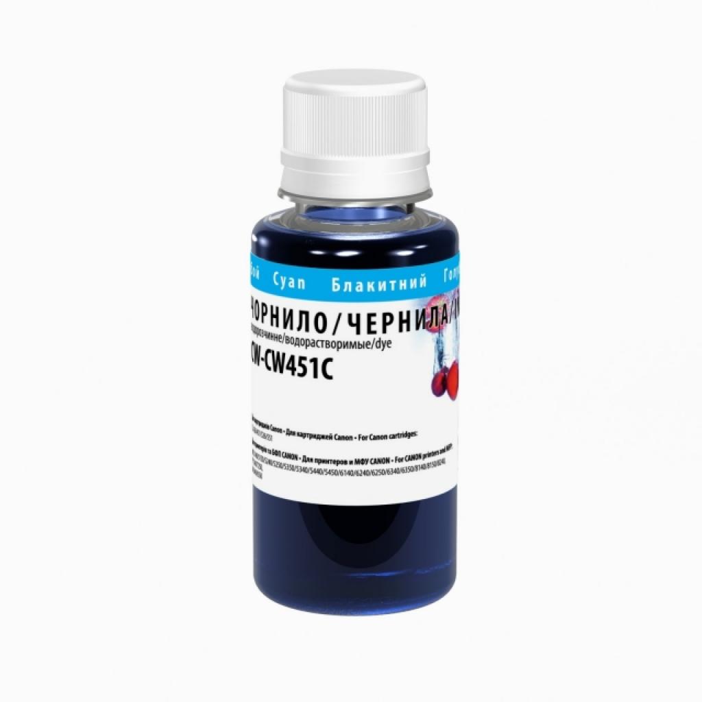 Чернила ColorWay Canon CLI-451 100мл Cyan (CW-CW451C01)