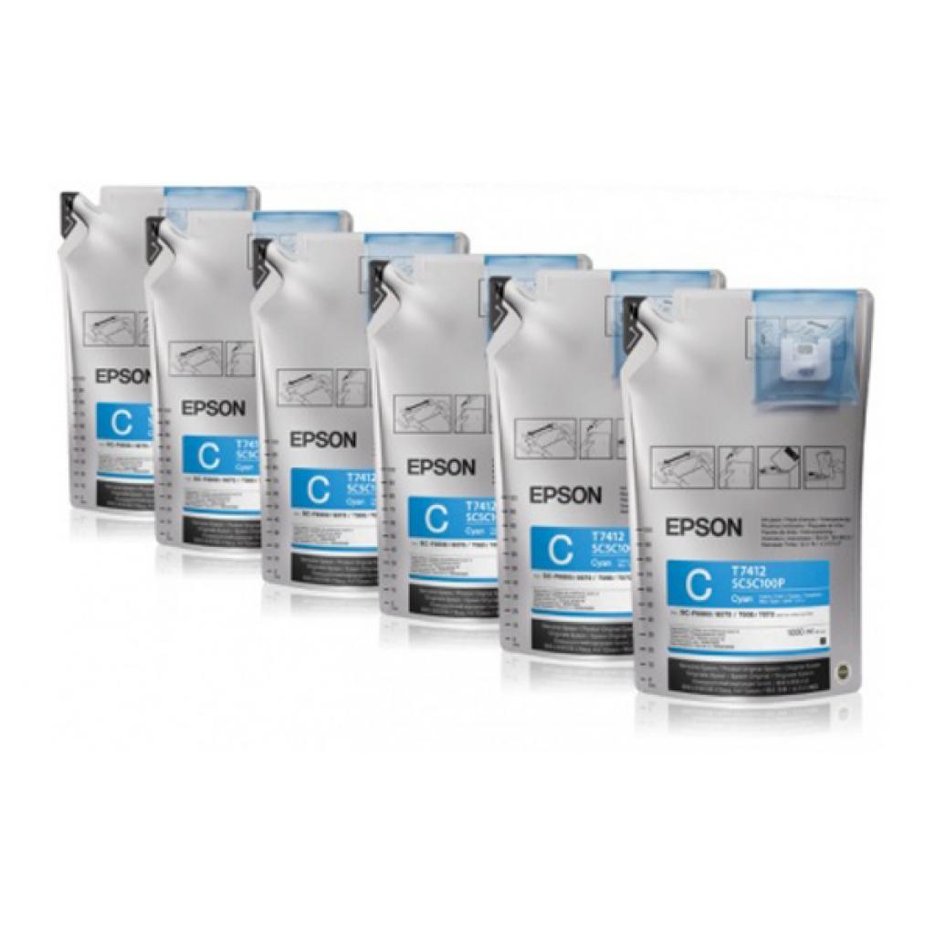 Контейнер с чернилами Epson SC-B6000/B7000 Cyan (1Lx6packs) (C13T773240)