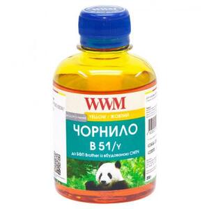 Чернила WWM Brother DCP-T300/T500W/T700W 200г Yellow Water-soluble (B51/Y)