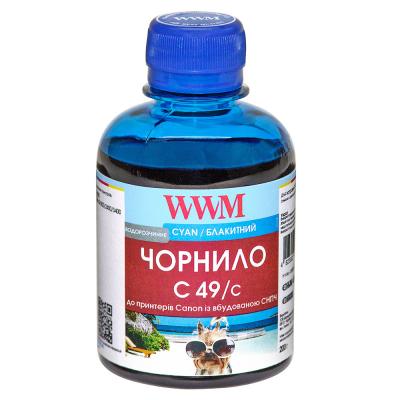 Чернила WWM CANON GI-490 200г Cyan (C49/C)