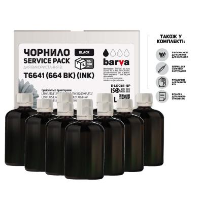 Чернила Barva Epson L100/L210/L300/L350/L355 Black 10x100мл Service Pack (E-L100Bk-1SP)
