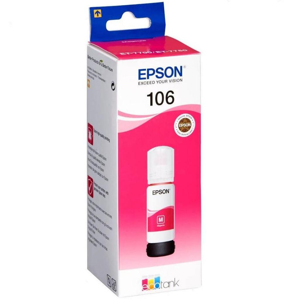 Контейнер с чернилами Epson 106 magenta (C13T00R340) - 1 Контейнер с чернилами Epson 106 magenta (C13T00R340) - 1