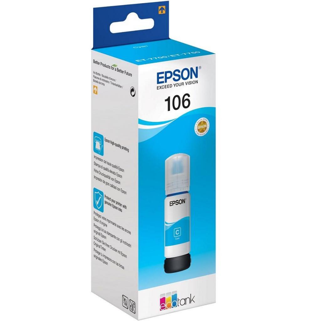 Контейнер с чернилами Epson 106 cyan (C13T00R240) - 1 Контейнер с чернилами Epson 106 cyan (C13T00R240) - 1
