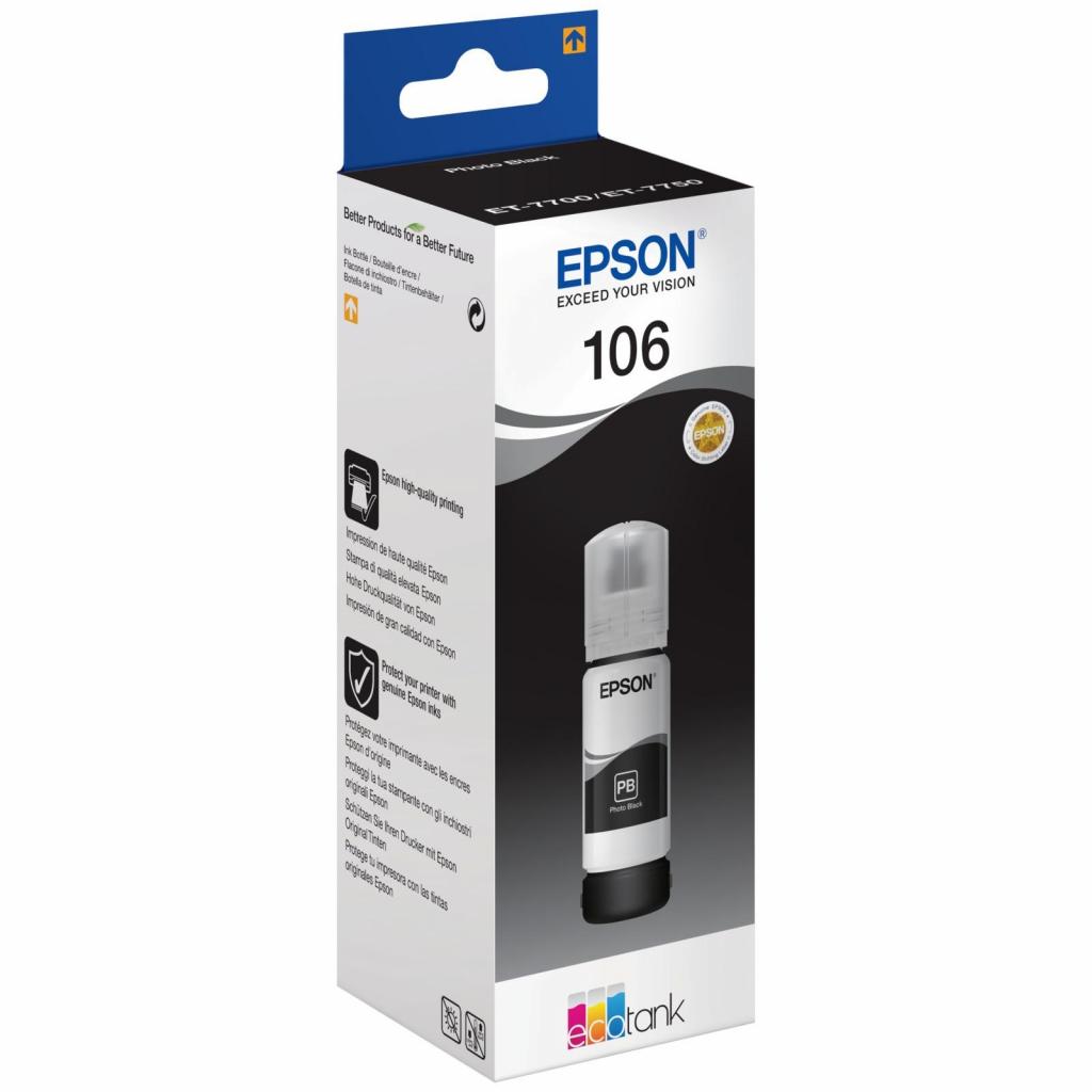Контейнер с чернилами Epson 106 black (C13T00R140) - 1 Контейнер с чернилами Epson 106 black (C13T00R140) - 1