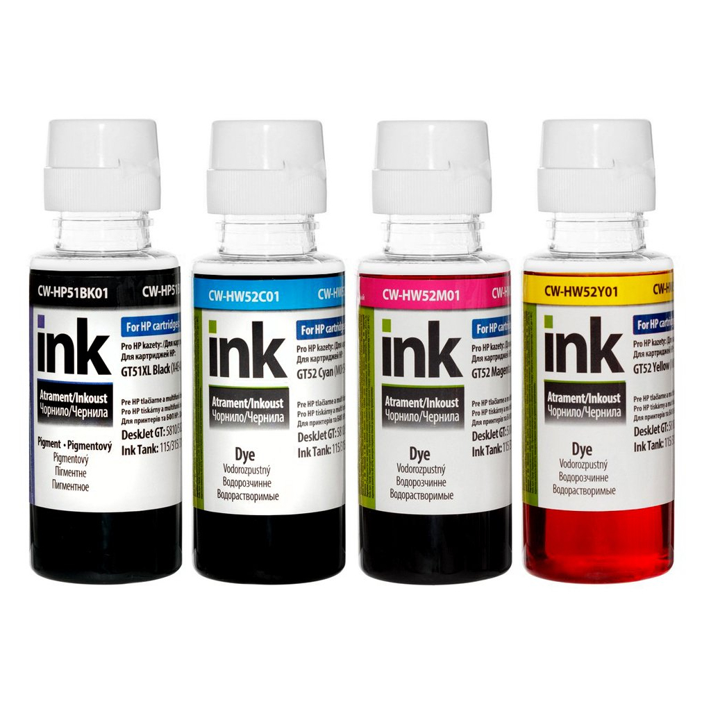 Чернила ColorWay HP Ink Tank 115/315/415 (4х100мл) BK/С/M/Y (CW-HP51/HW52SET01)