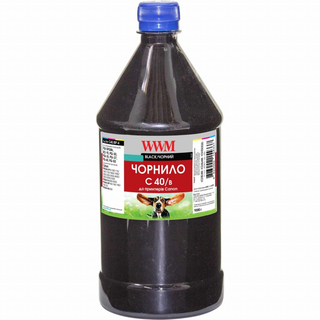 Чернила WWM Canon PG-40Bk/PG-50Bk/PGI-5Bk 1000г Black (C40/B-4)