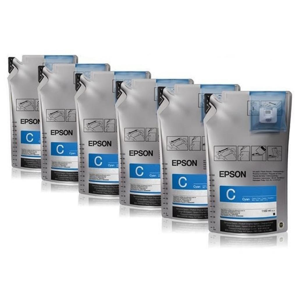 Контейнер с чернилами Epson SC-F6300 UltraChrome DS Ink Cyan 1.1L*6pcs (C13T46D240)