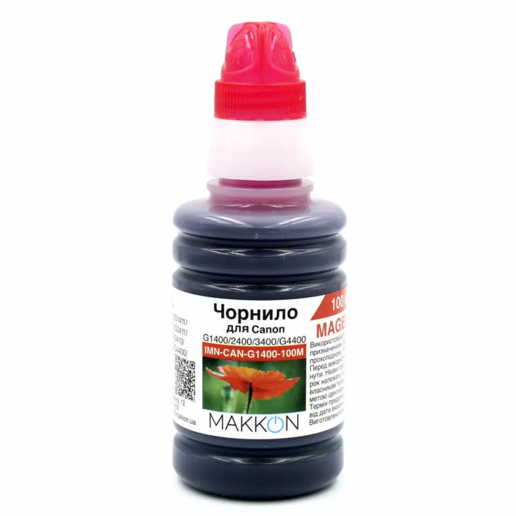 Чернила Makkon для Canon G1400/2400/3400/G4400 100 мл magenta (IMN-CAN-G1400-100M)