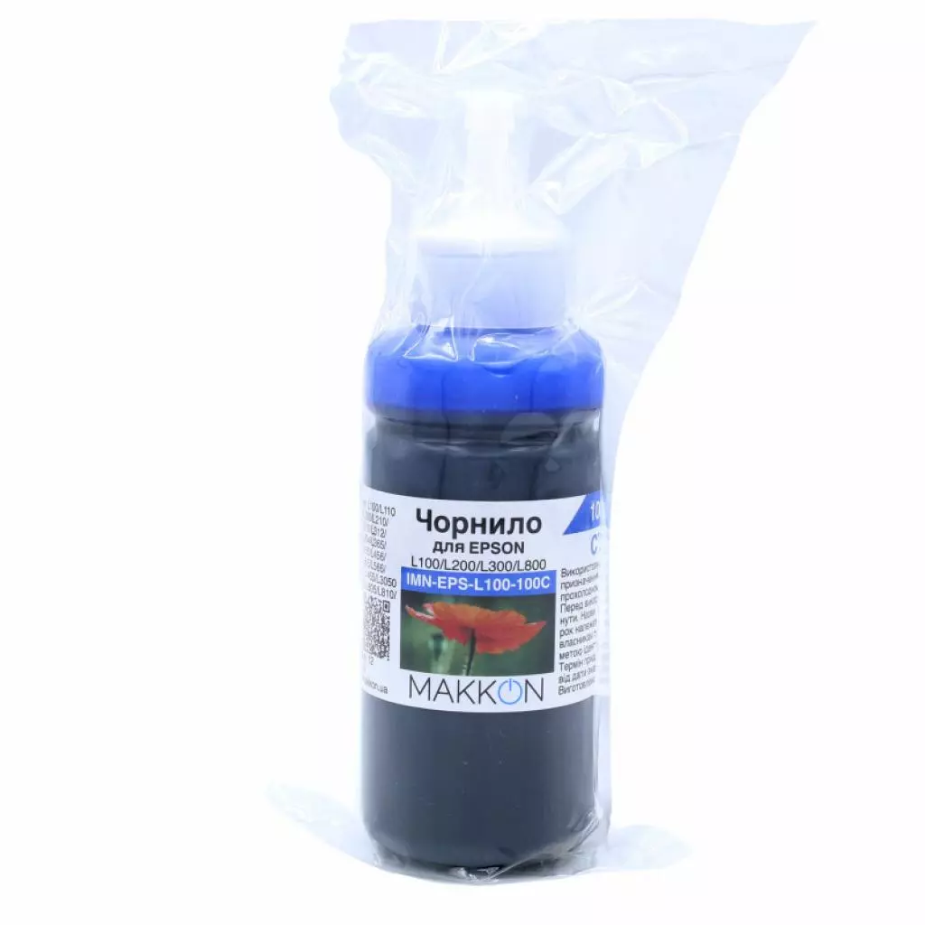 Чернила Makkon для Epson L100/L200/L300/L800 100 мл cyan (IMN-EPS-L100-100C)