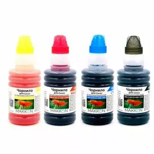 Чернила Makkon для Canon G1400/2400/3400/G4400, 4*100мл (KIT-CAN-G1400-100)