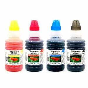 Чернила Makkon для Canon G1400/2400/3400/G4400, 4*100мл pigment (KIT-CAN-G1400-100P)
