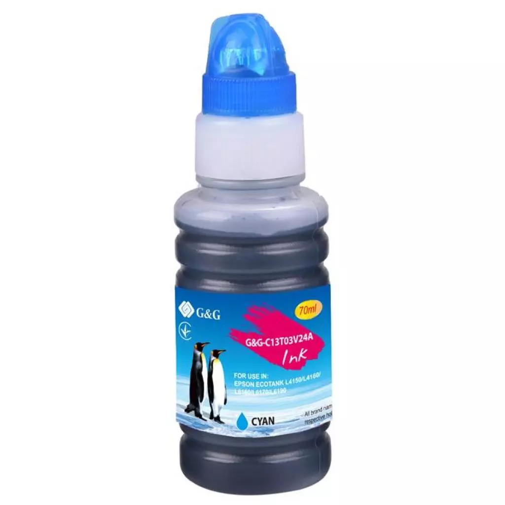Чернила G&G Epson L4150/L4160 cyan, контейнер 70мл (G&G-C13T03V24A) Чернила G&G Epson L4150/L4160 cyan, контейнер 70мл (G&G-C13T03V24A)