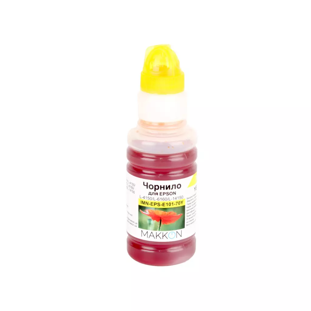 Чернила Makkon для Epson EcoTank L-4160/L-6160/L-6190 70 мл yellow (IMN-EPS-E101-70Y)