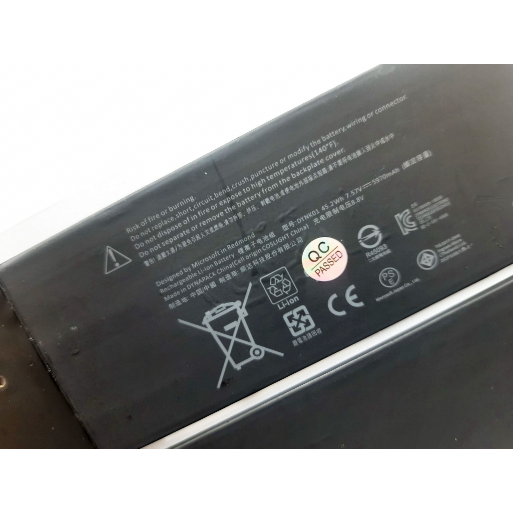 Аккумулятор для ноутбука Microsoft Surface Laptop 1st Gen (Model 1769) DYNK01, 5970mAh (45.2Wh) (A47611) - 2