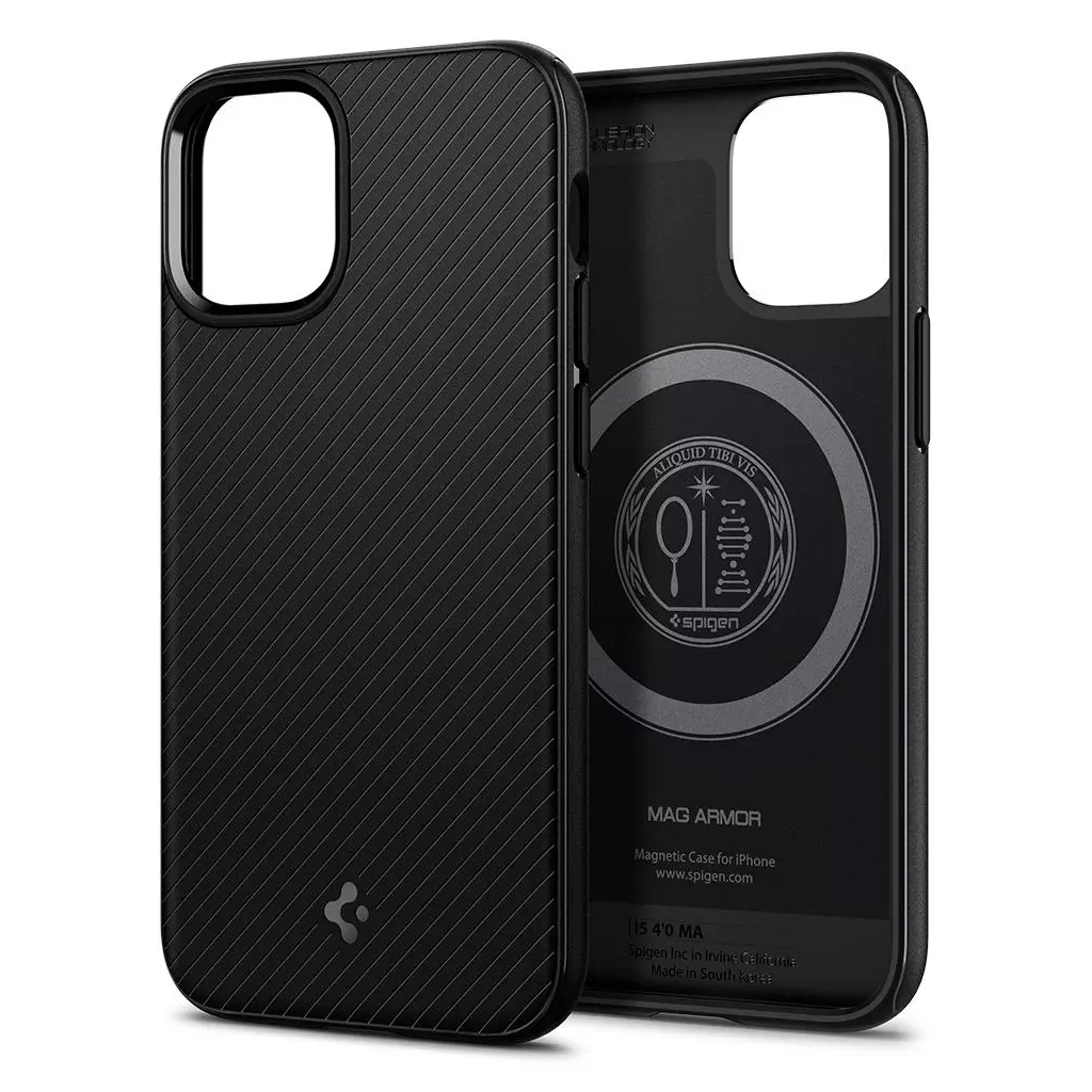 Чехол для моб. телефона Spigen Apple iPhone 12 Mini Mag Armor, Black (ACS01866) - 5 Чехол для моб. телефона Spigen Apple iPhone 12 Mini Mag Armor, Black (ACS01866) - 5