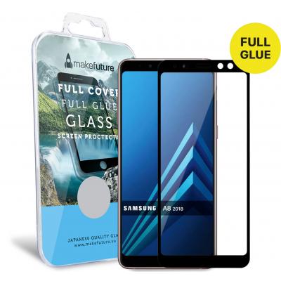 Стекло защитное MakeFuture для Samsung A8 2018 Black Full Cover Full Glue (MGFCFG-SA818B) - 4 Стекло защитное MakeFuture для Samsung A8 2018 Black Full Cover Full Glue (MGFCFG-SA818B) - 4