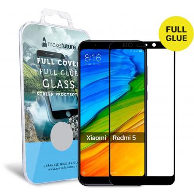 Стекло защитное MakeFuture для Xiaomi Redmi 5 Black Full Cover Full Glue (MGFCFG-XR5B) - 4