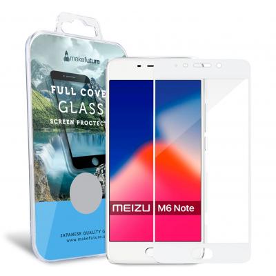 Стекло защитное MakeFuture для Meizu M6 Note White Full Cover Full Glue (MGFCFG-MM6NW) - 4