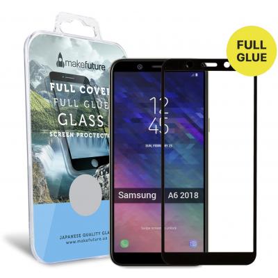 Стекло защитное MakeFuture для Samsung A6 2018 Black Full Cover Full Glue (MGFCFG-SA618B) - 4