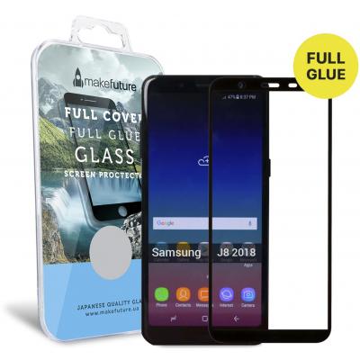 Стекло защитное MakeFuture для Samsung J8 2018 Black Full Cover Full Glue (MGFCFG-SJ818B) - 4