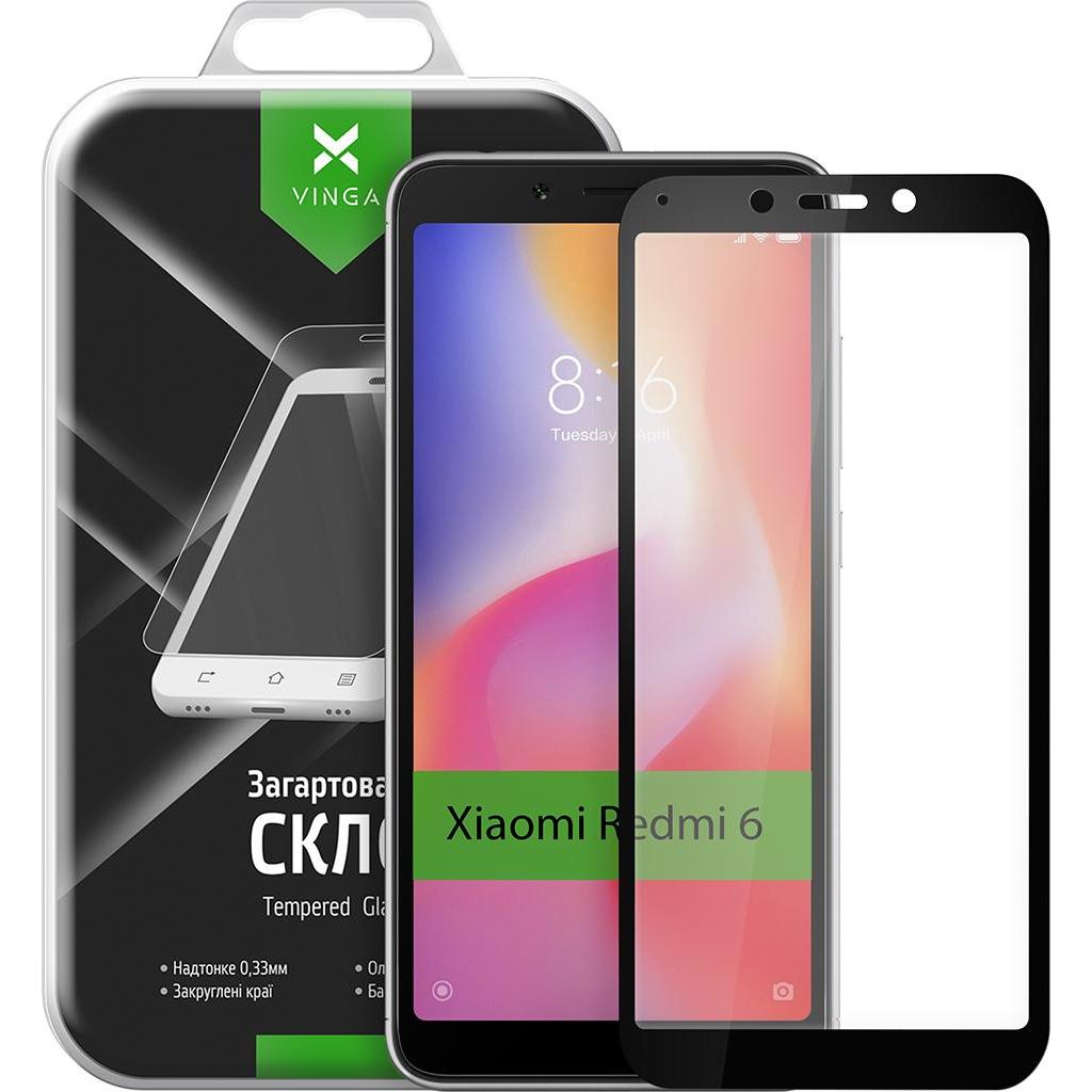 Стекло защитное Vinga для Xiaomi Redmi 6 (Black) (VTPGS-R6) - 8