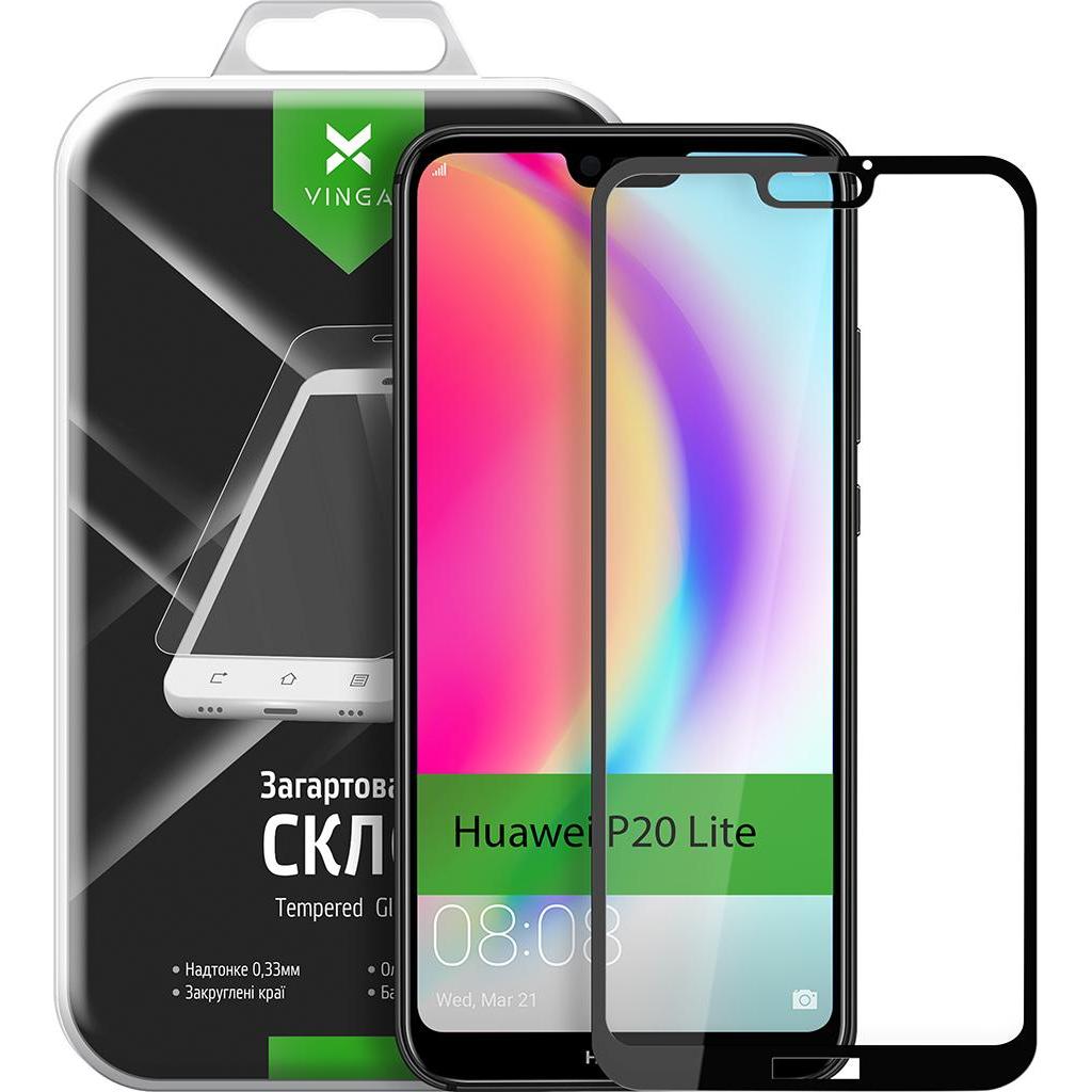 Стекло защитное Vinga для Huawei P20 Lite (Black) (VTPGS-P20L) - 8
