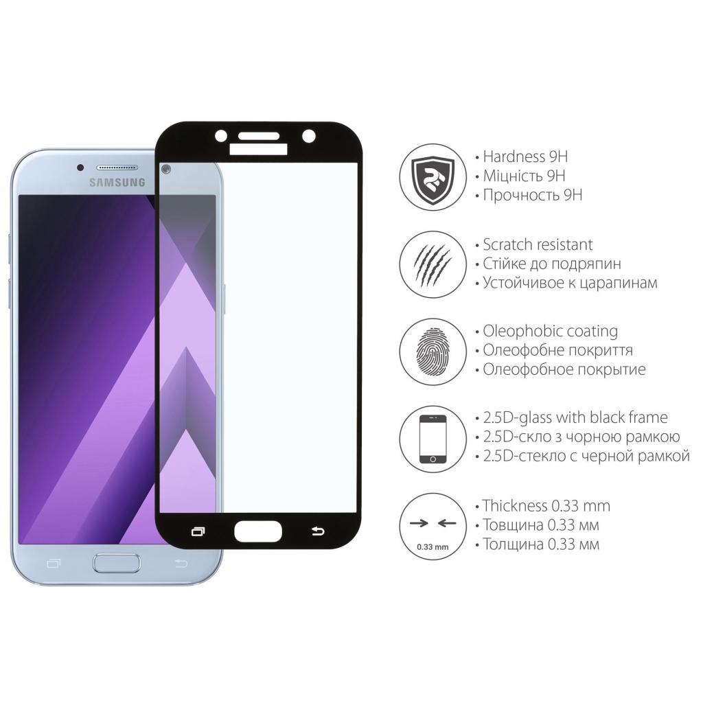 Стекло защитное 2E для Samsung Galaxy A7 2017 2.5D Black border (2E-TGSG-GA7) - 2