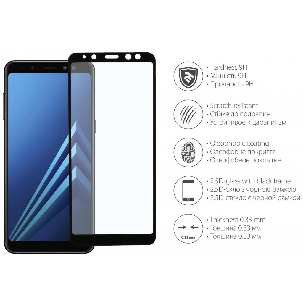 Стекло защитное 2E для Samsung A8 2.5D Black border Full Glue (2E-TGSG-GA8) - 2