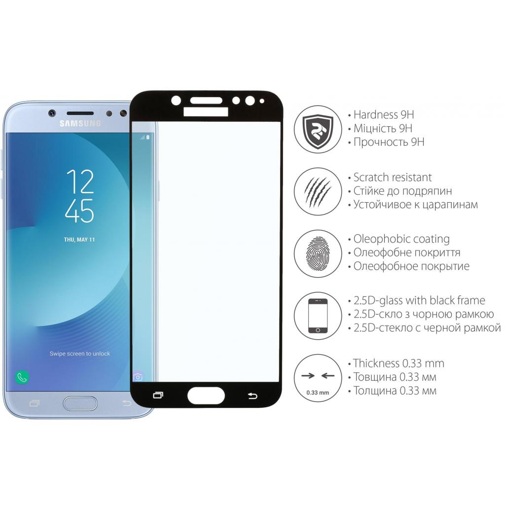 Стекло защитное 2E для Samsung J7 2017-EU 2.5D Black border (2E-TGSG-GJ717) - 2