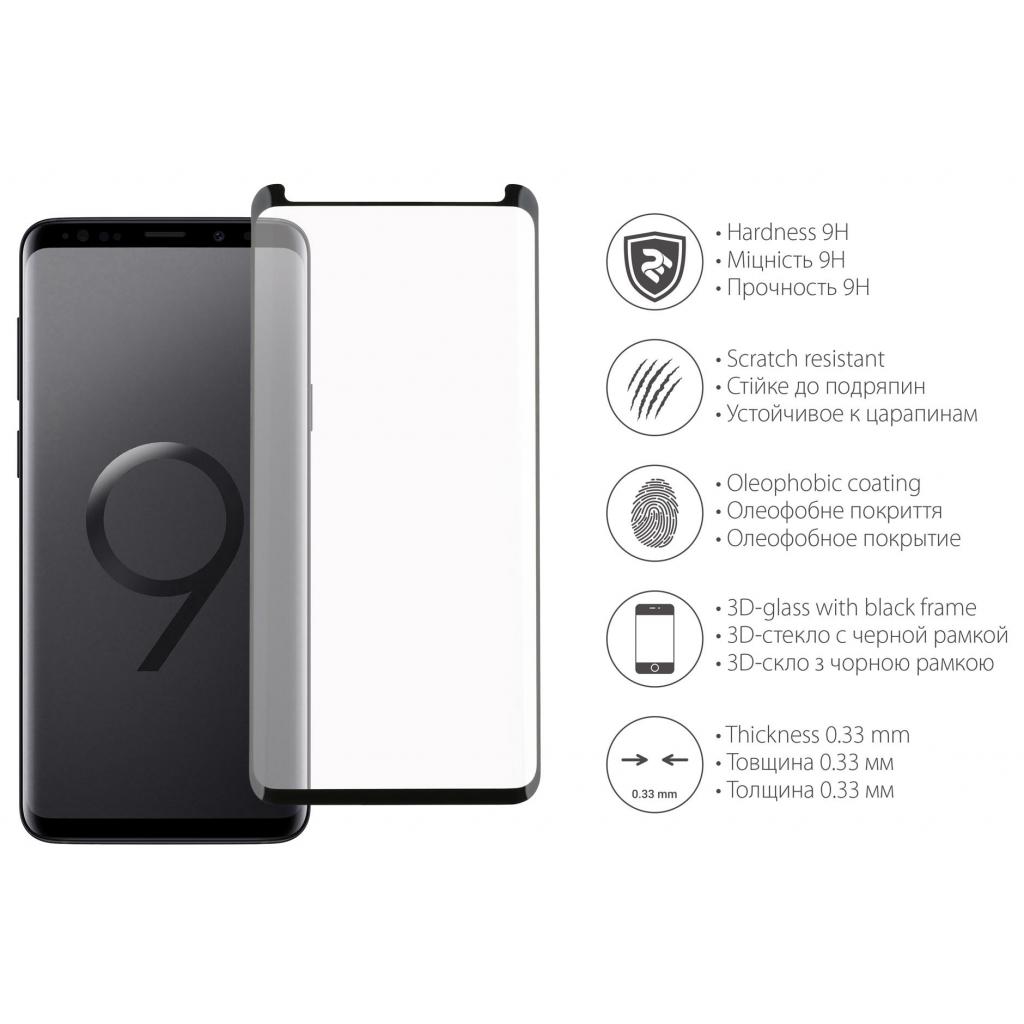 Стекло защитное 2E для Samsung S9+ 3D Black border Full Glue (2E-TGSG-GS9P3D) - 2