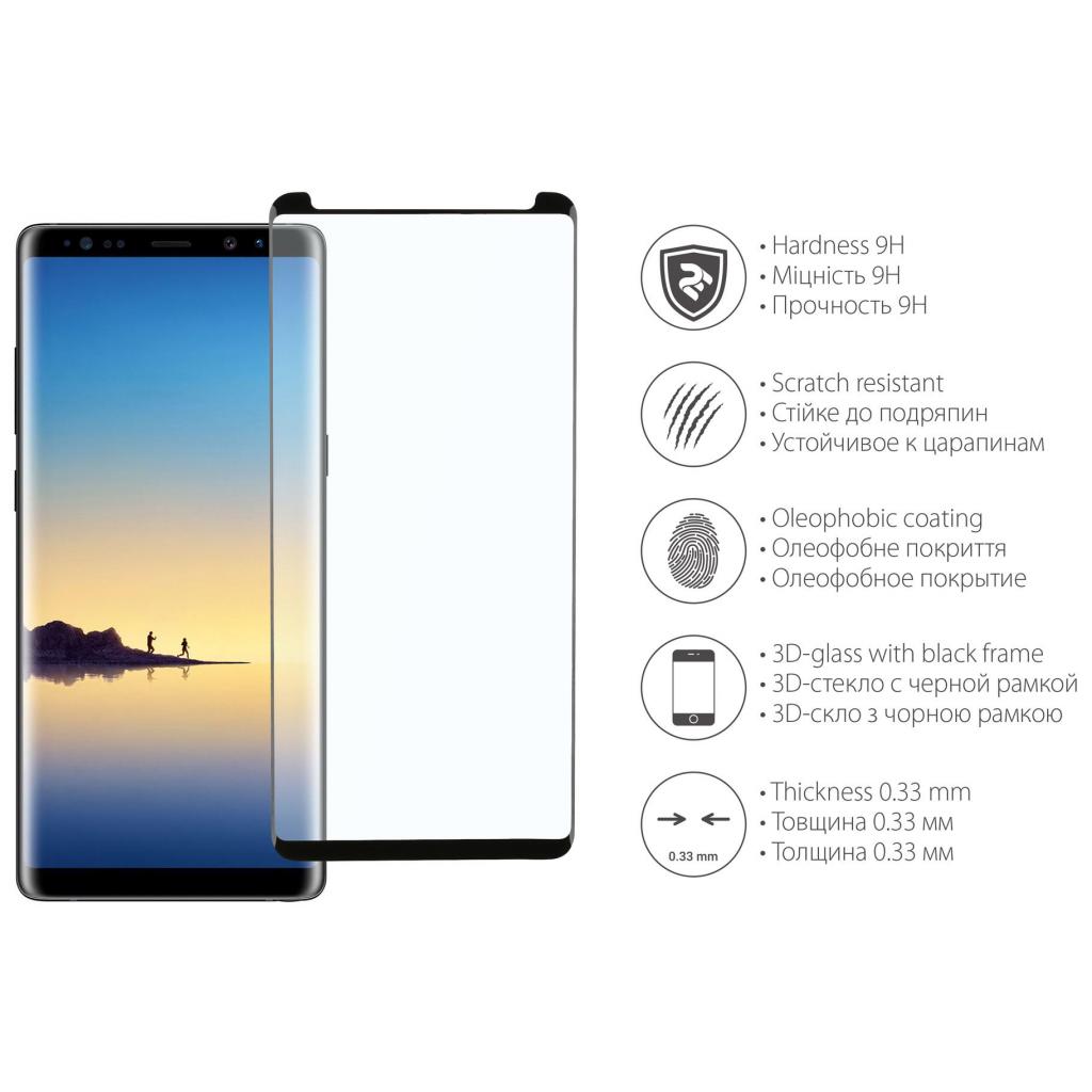 Стекло защитное 2E для Samsung Note 8 3D Black border Full Glue (2E-TGSG-N83D) - 2