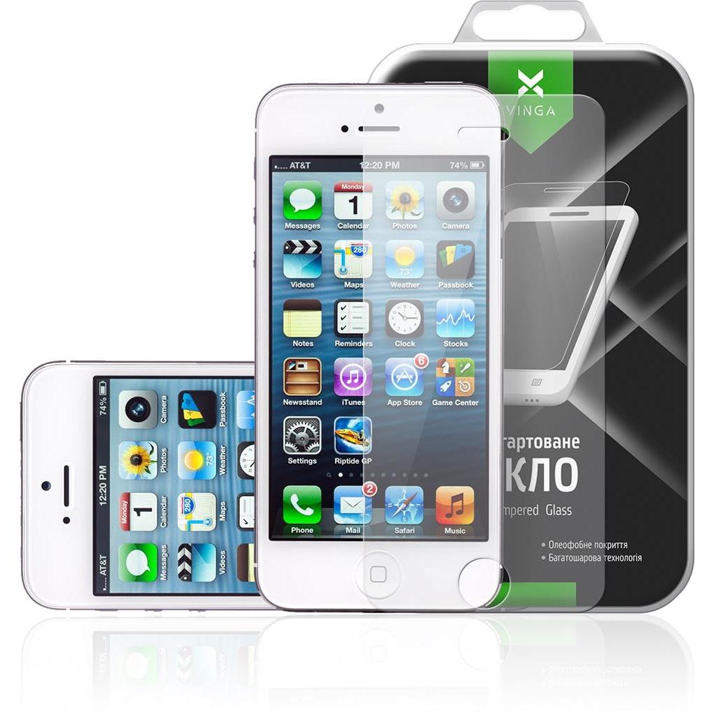 Стекло защитное Vinga для Apple iPhone 5/SE (Clear) (VTPGS-I5C) - 2