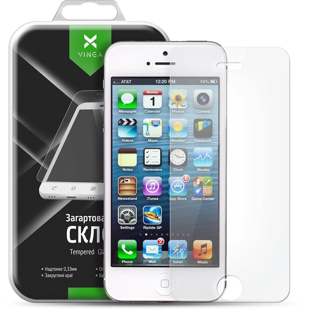 Стекло защитное Vinga для Apple iPhone 5/SE (Clear) (VTPGS-I5C)