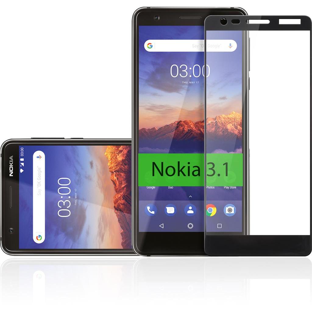 Стекло защитное Vinga для Nokia 3.1 Black (VTPGS-N31B) - 3